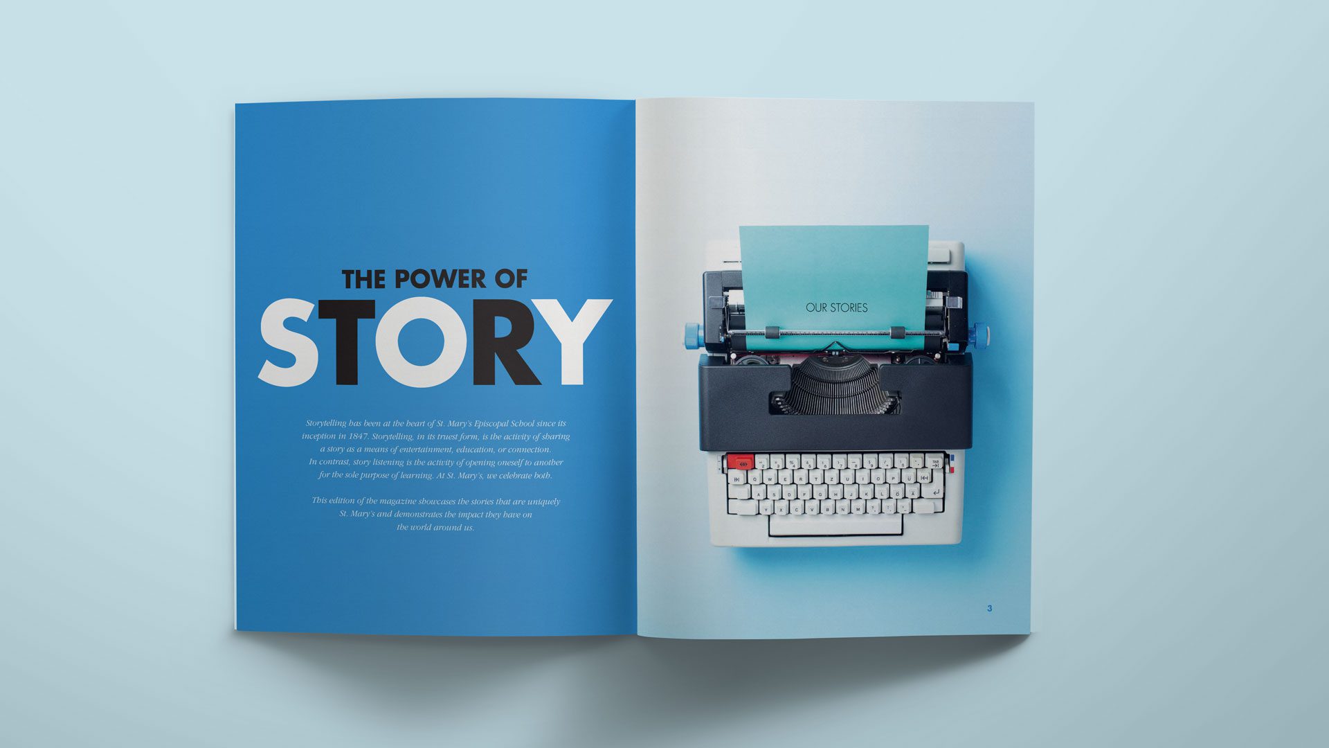 Magazine design for St. Mary's Episcopal School