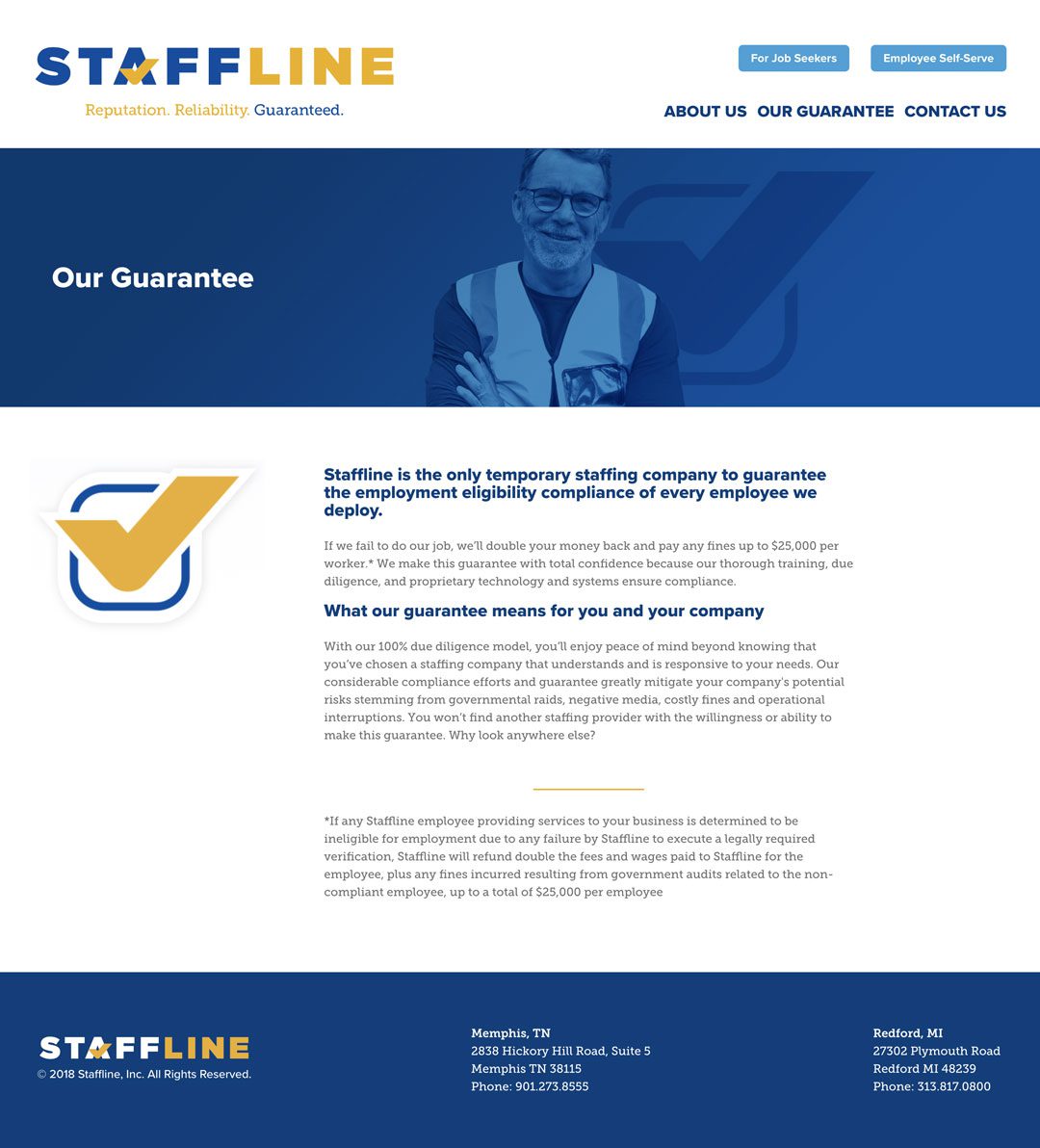 Webpage for Staffline