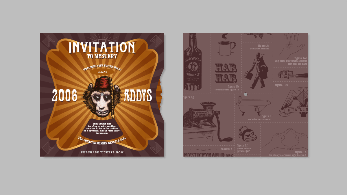 Invitation for aaf memphis Addys (Event Design)