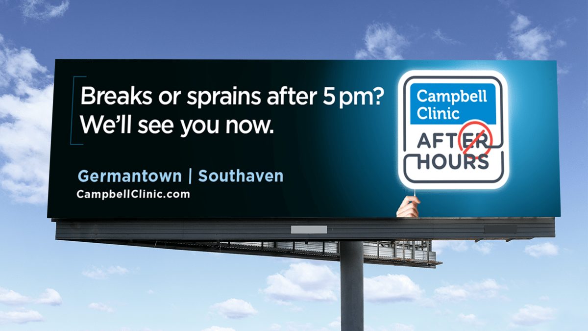Billboard for Campbell Clinic After Hours