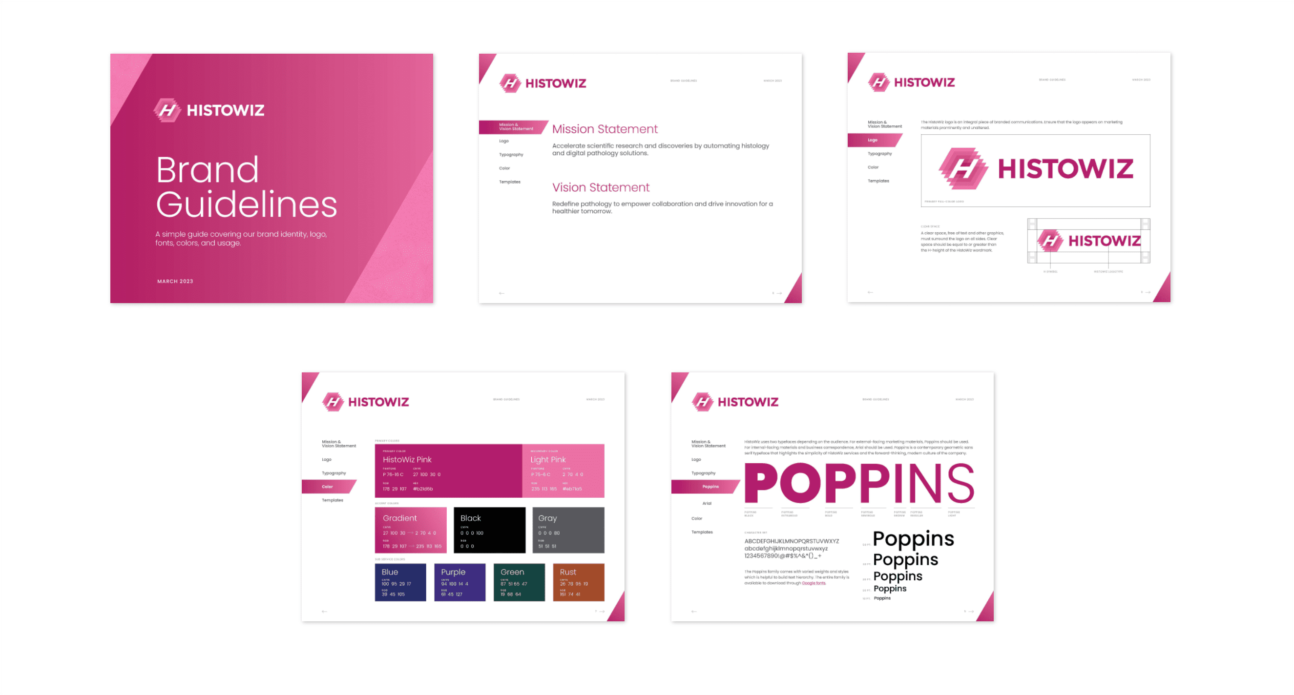 Brand guidelines for Histowiz (Healthcare)